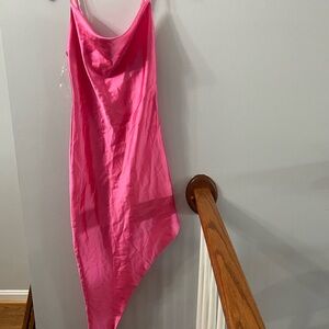 Vibrant Pink Asymmetrical Dress
